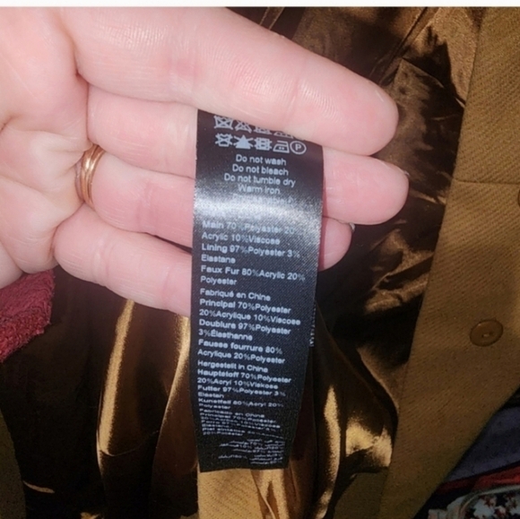 🍁🍂NWT CITY CHIC Make Me Blush Coat - caramel 24 - Picture 8 of 9